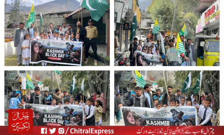 Chitral Holds Solidarity Walk on Kashmir Black Day Against Indian Atrocities in Occupied Kashmir
