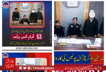 Lower Chitral Police Arrest Three in Drug Crackdown; Hashish and Ice Seized